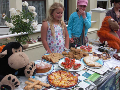 Street party cake stall