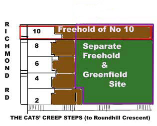 The two large 3-storey stepped flat-roofed accommodation blocks occupy the bulk of the development site. There would be little space left to restore the wildlife habitat after felling 19 existing trees