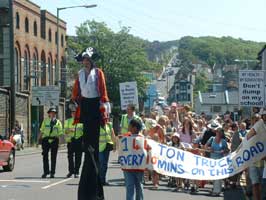 44 tonne truck protest march