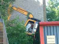 The Council Tree Dept advised us back in Sept 2004 that heavy equipment would compact roots of chestnut-tree with TPO